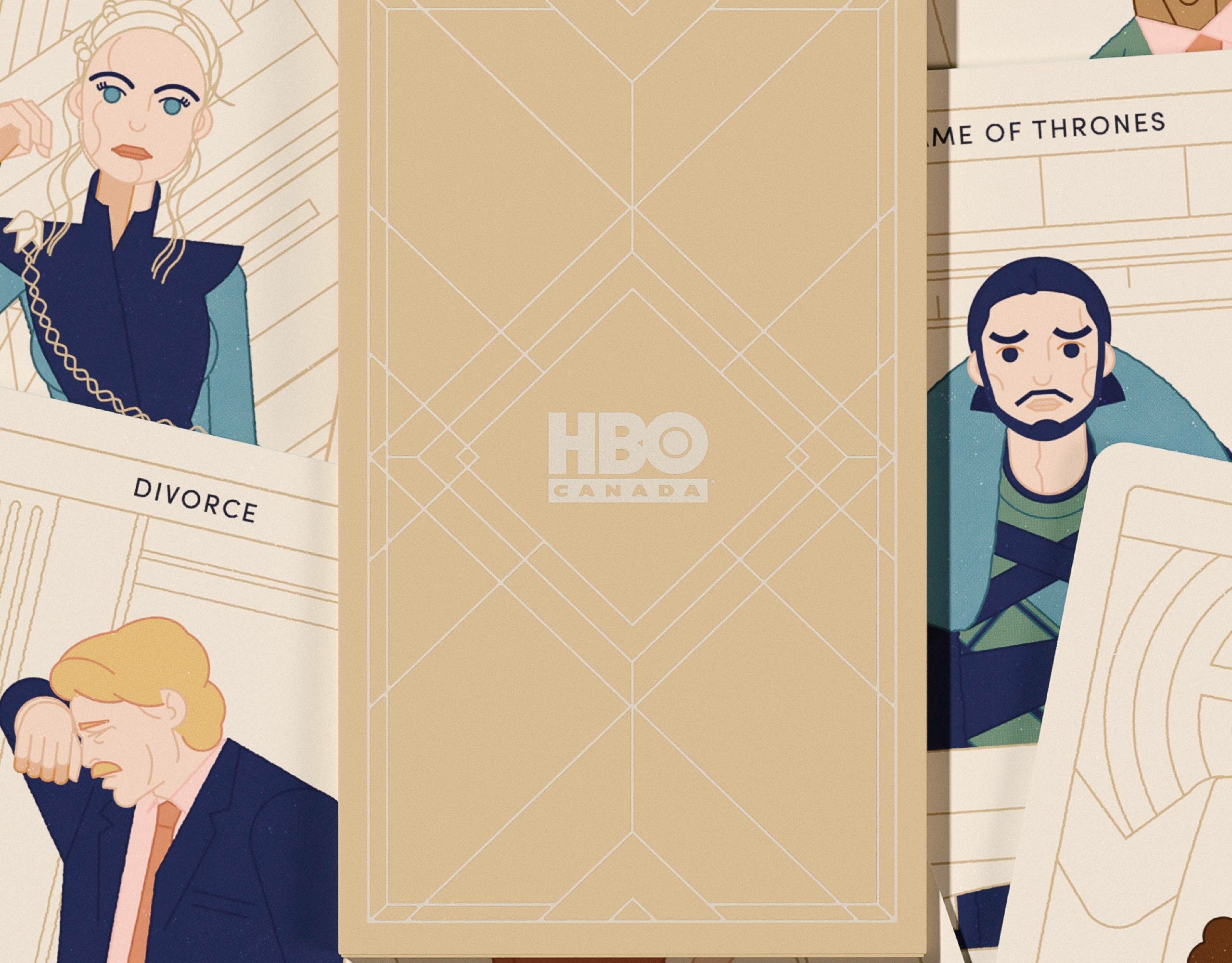 HBO tarot cards, an illustration project by Night Shift Studio